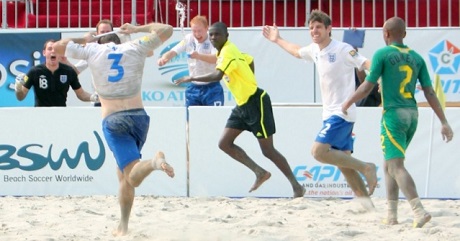 Sand aliens and heel flicks: introducing England’s beach soccer&nbsp;team